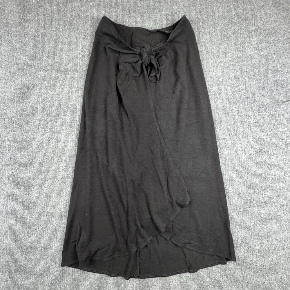The Look Randolph Duke Skirt Womens Medium Black Knit Wrap Knee Length Boho